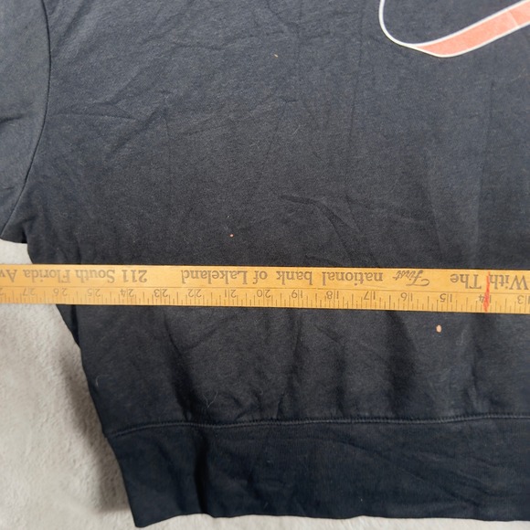 Nike Womens Plus Size 1X Black Graphic Logo Fleece Pullover Sweatshirt Relaxed - Picture 6 of 8